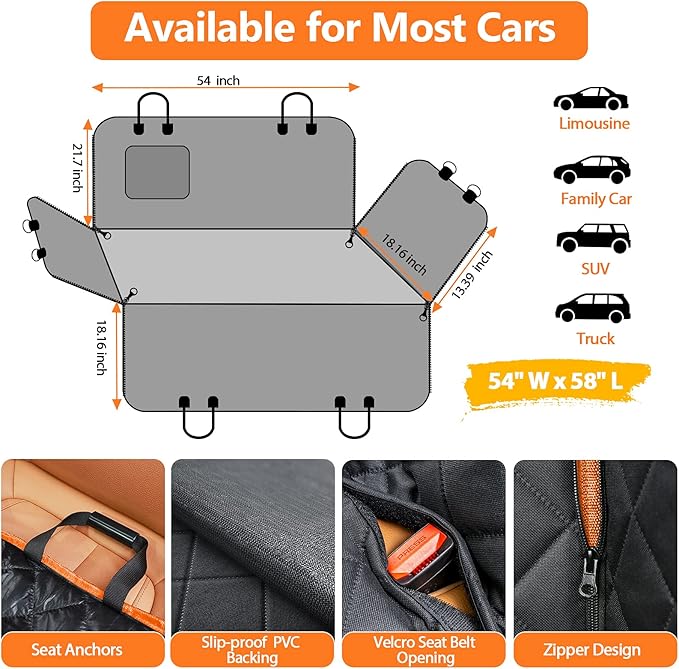 Pawtique SafeRide? Hard Bottom Dog Car Seat Cover
