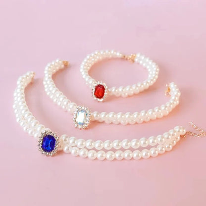 Pearl Collar Luxury Bling Crystal Jewelry