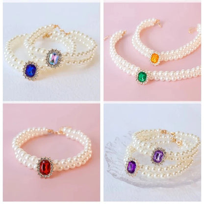Pearl Collar Luxury Bling Crystal Jewelry