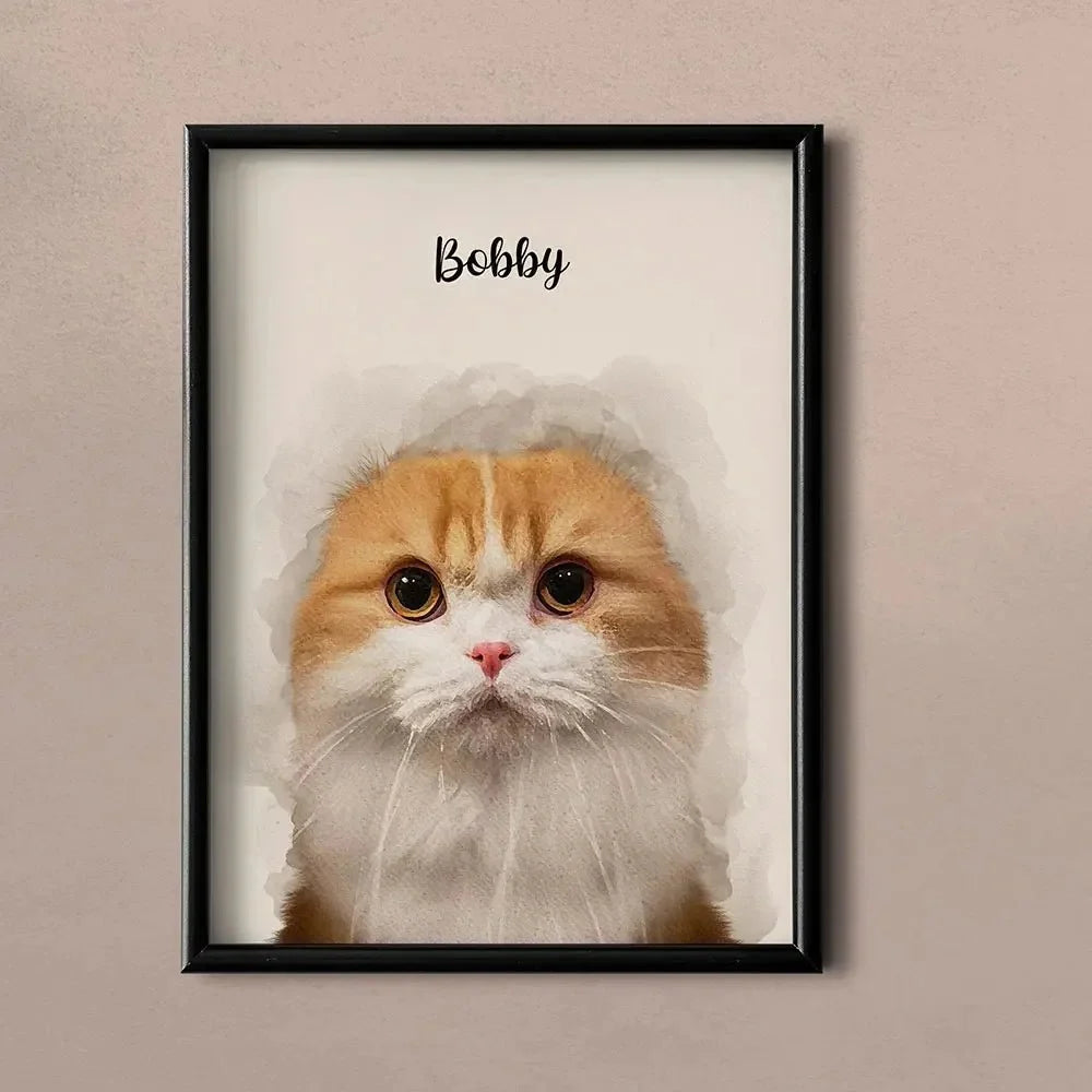 Personalized Pet Portrait Canvas - Custom Pet Art Print for Christmas & Home Décor 🎨🐾