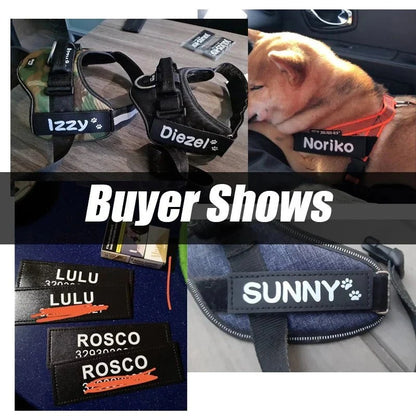 Personalized Velcro Name Tag for Dog Harness