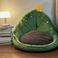 Pet Bed Plush Warm Basket Christmas