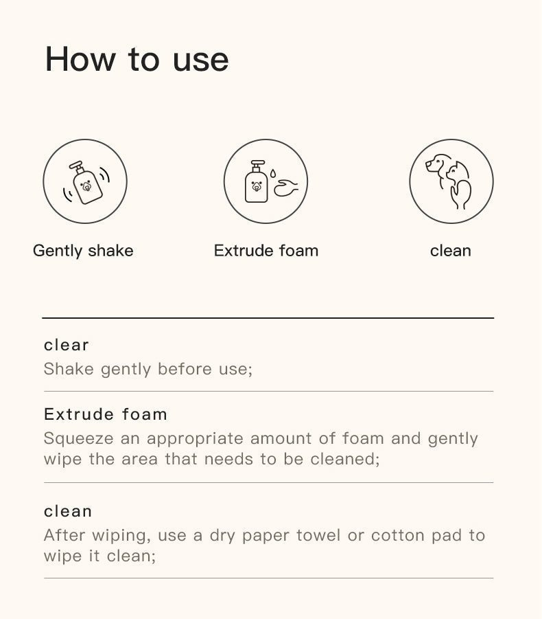 Pet Coconut Oil No-Rinse Cleansing Foam