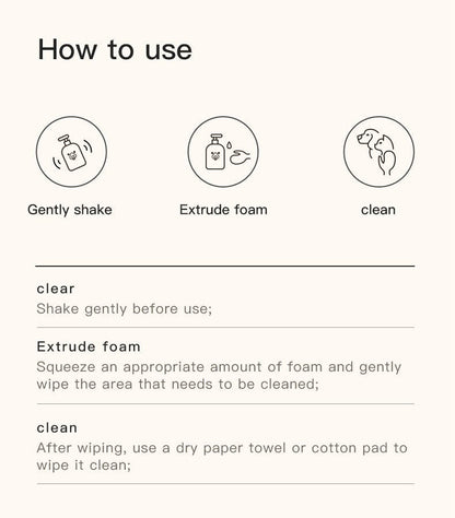 Pet Coconut Oil No-Rinse Cleansing Foam