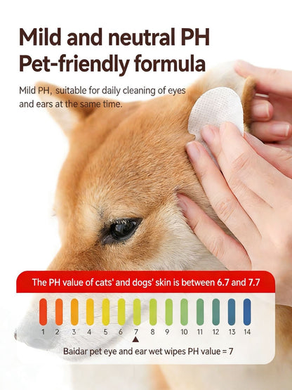 PET EYE AND EAR WIPES
