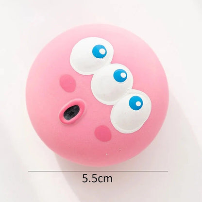 3PCS Pet Squeaky Toys Chewing Rubber Ball Set