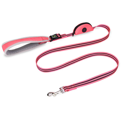 Reflective Nylon Dog Leash Durable Tracking Running Rope For Outdoor Pet Walking
