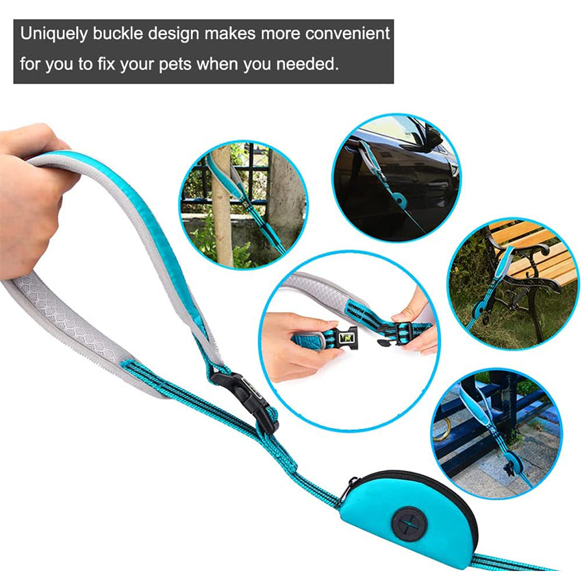 Reflective Nylon Dog Leash Durable Tracking Running Rope For Outdoor Pet Walking