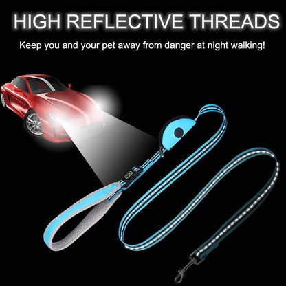 Reflective Nylon Dog Leash Durable Tracking Running Rope For Outdoor Pet Walking