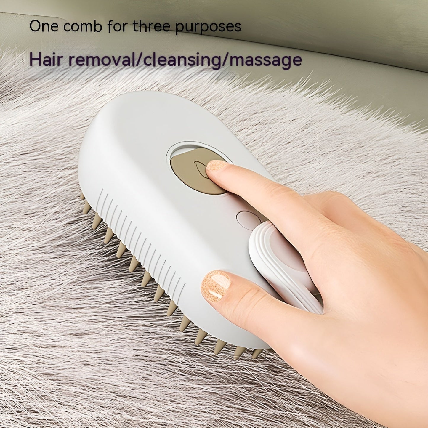 SteamPaw Steam Grooming Brush For Pet Hair Removal & Cleaning