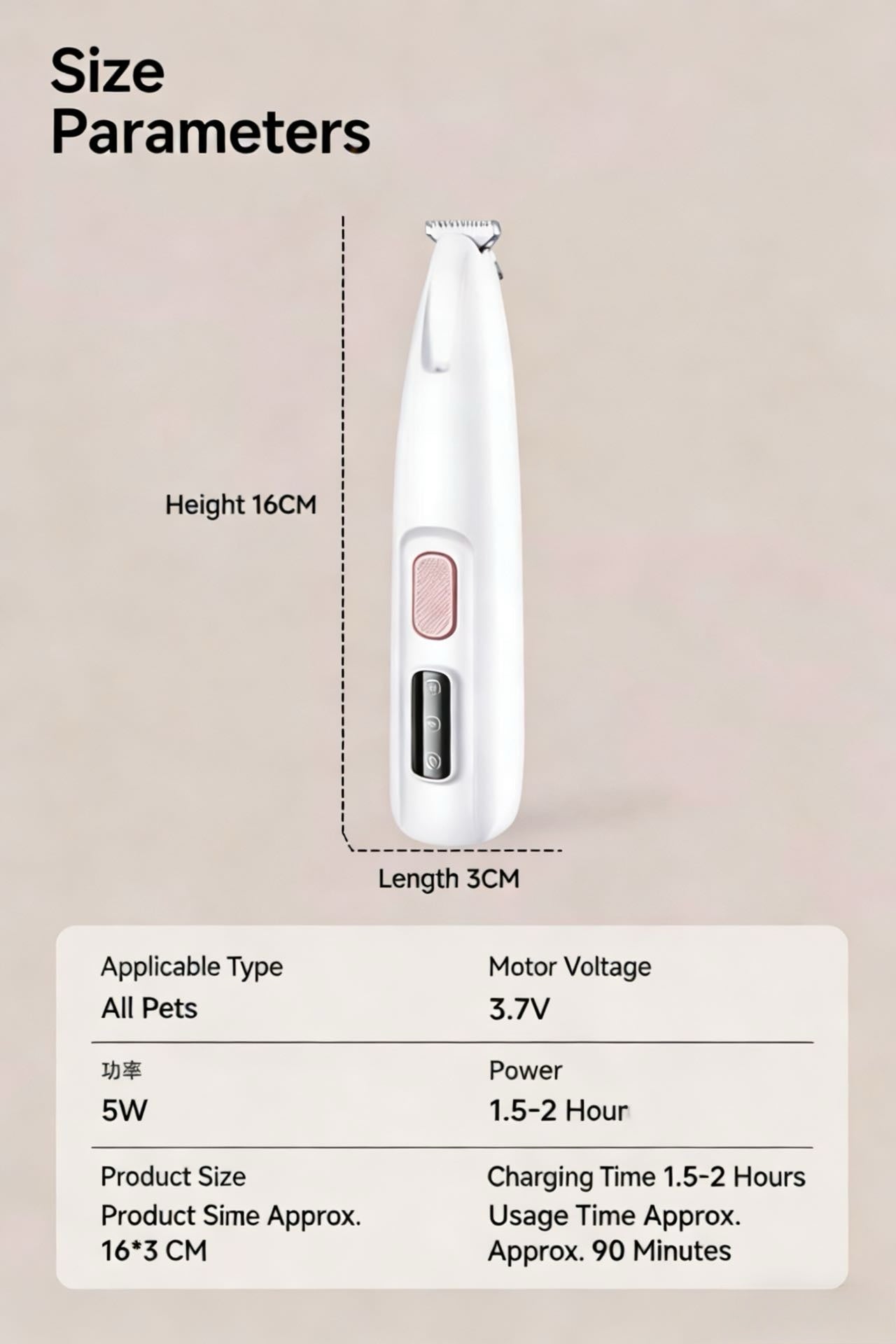 Precision Paw Trimmer with LED Light