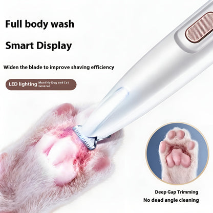 PawGlow Illuminated Pet Paw Hair Trimmer For Precise Grooming