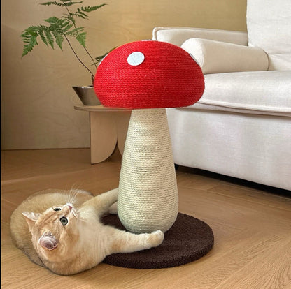 Red Mushroom Cat Scratching Post