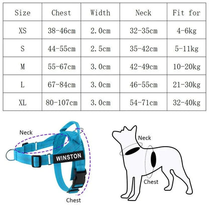 Reflective Adjustable Dog Harness – Personalized Harness for Walking