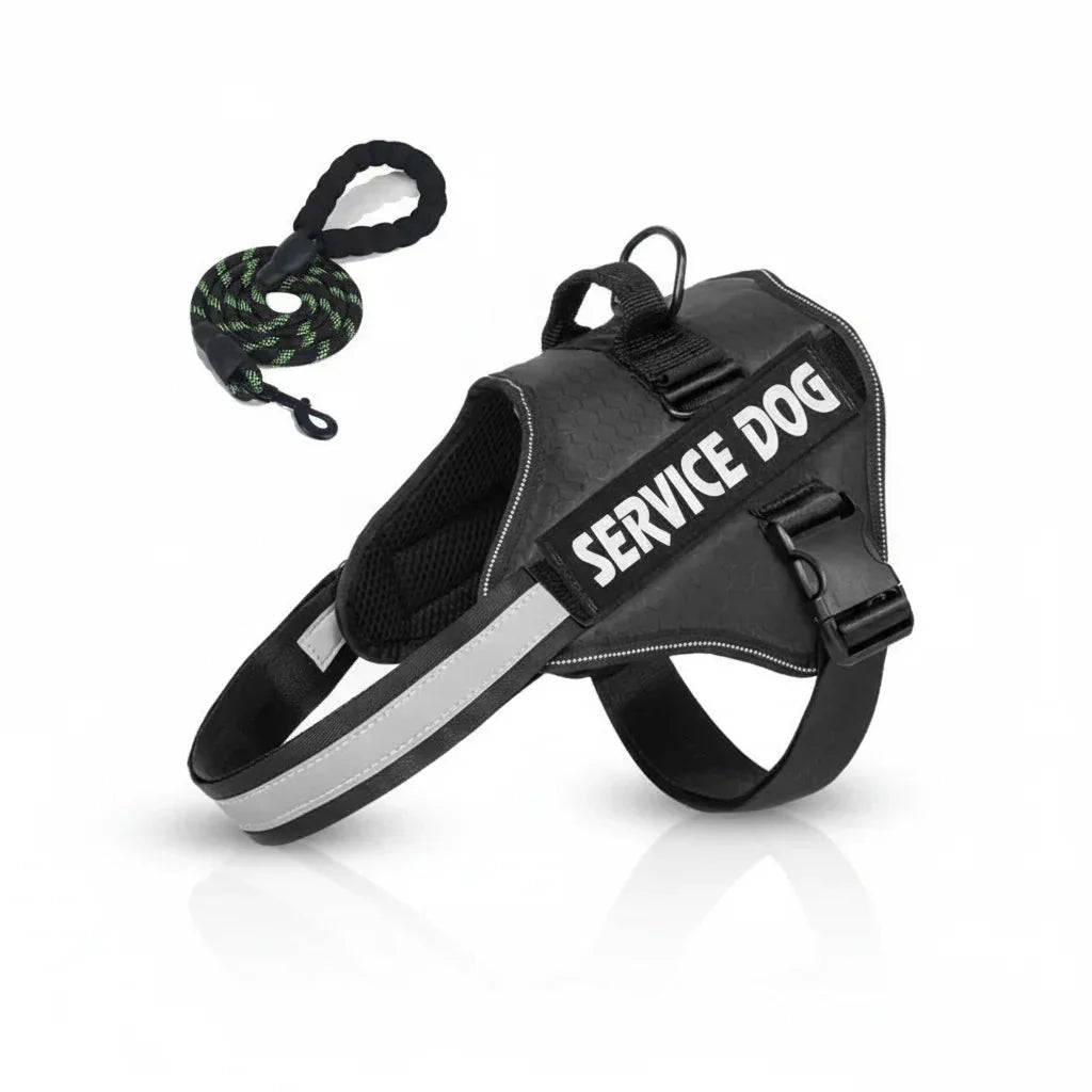 Reflective Adjustable Dog Harness – Strong Polyester for Walking
