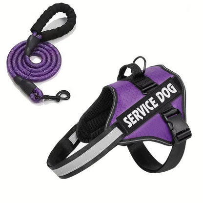 Reflective Adjustable Dog Harness – Strong Polyester for Walking