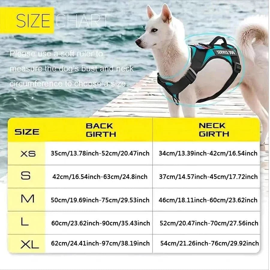 Reflective Service Dog Harness – Adjustable & Comfortable
