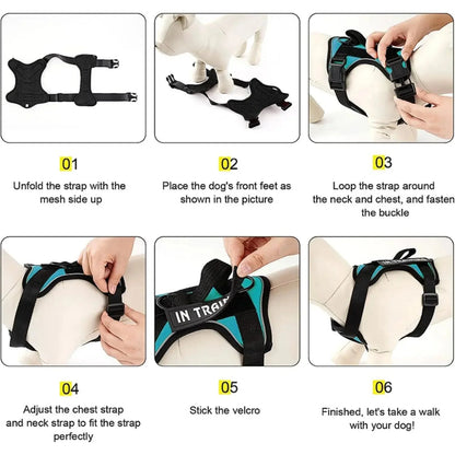 Reflective Service Dog Harness – Adjustable & Comfortable