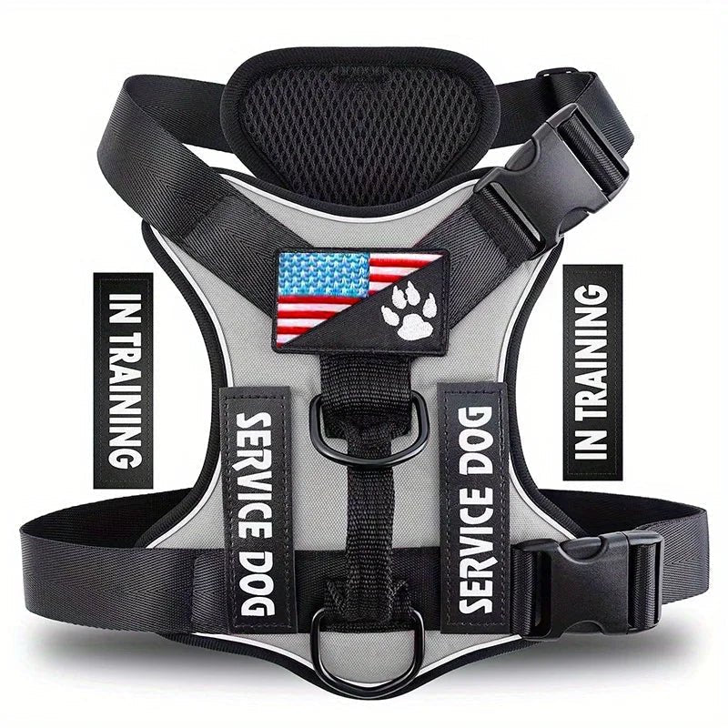 Reflective Service Dog Harness – Adjustable & Comfortable
