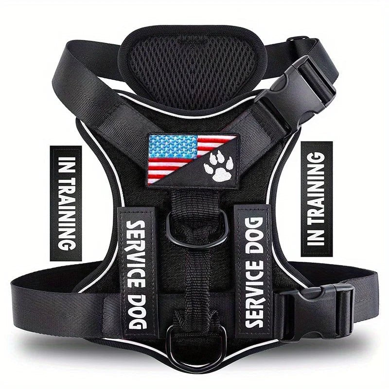 Reflective Service Dog Harness – Adjustable & Comfortable