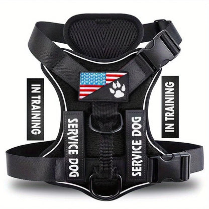 Reflective Service Dog Harness – Adjustable & Comfortable