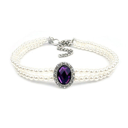 Rhinestone Jeweled Pet Necklace