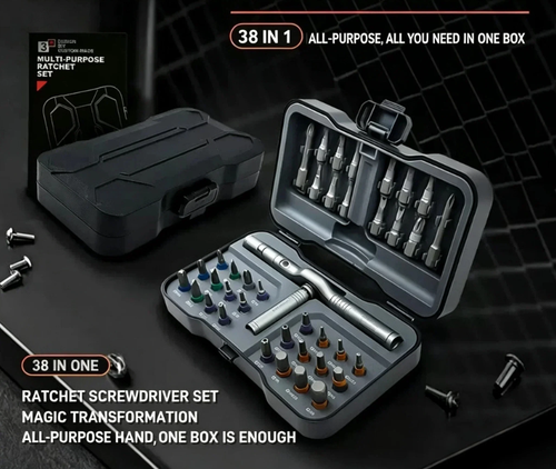 🛠️Freely assemble to solve all tool troubles 🛠️ 24-in-1 screwdriver set – Magnetic, compact, and portable