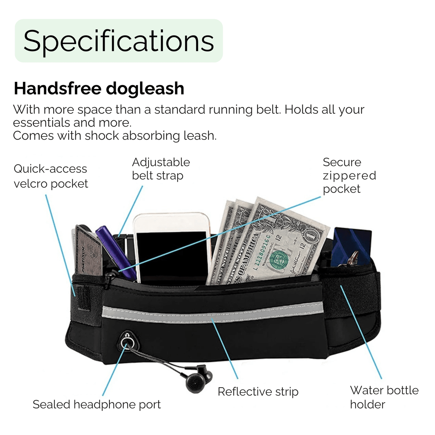 Shock Absorbing Belt - Handsfree