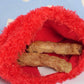 Sock shaped sniffing toy