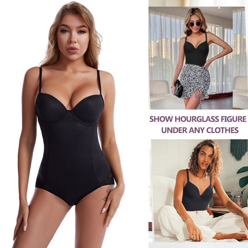 🔥LAST DAY SALE 50% OFF🔥Shapewear Bodysuit with Bra | Ruched Slimming Adjustable Waist✨