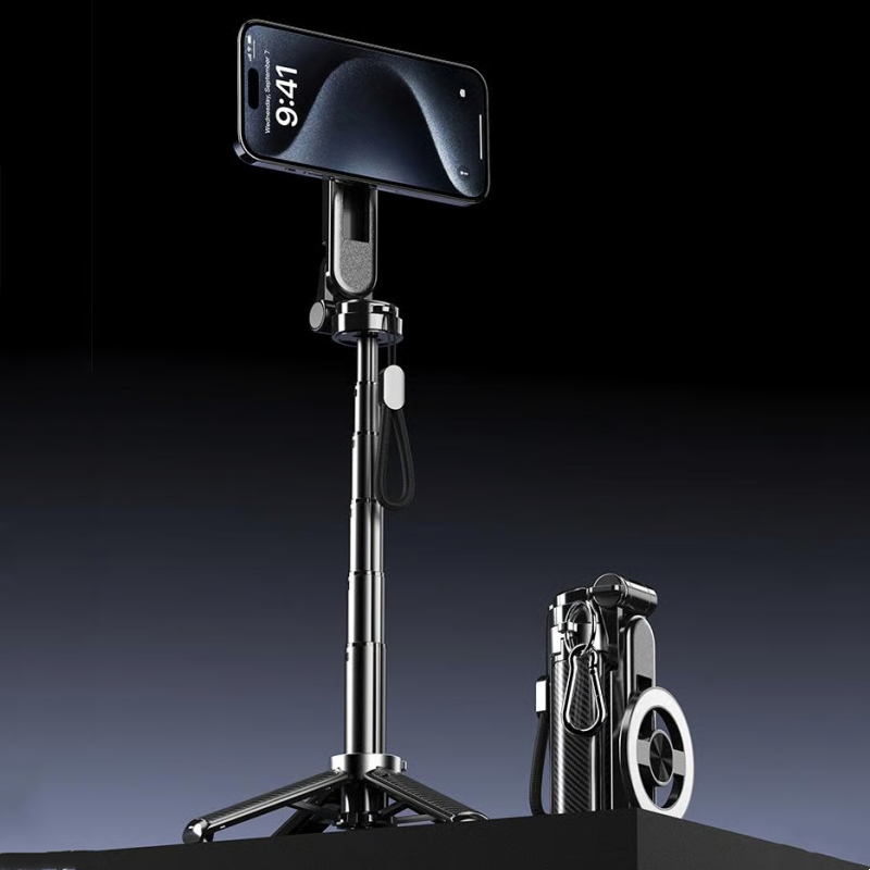 🔥Hot Sale 50% OFF🔥4-in-1 360° Rotating Magnetic Selfie Stick & Phone Tripod