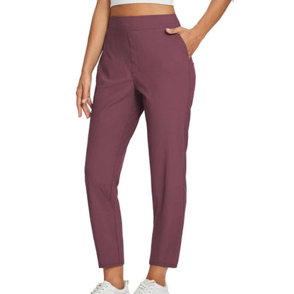 🔥⏳BEGRENZTES ANGEBOT 50% RABATT🌞Damen High-Waist-Hose mit Reißverschlusstasche 👖 – 4-Wege-Stretch, Bauchkontrolle, Atmungsaktiv, Schnelltrocknend, 6 Farben, S-3XL