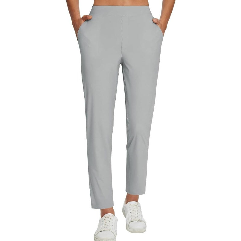 🔥⏳BEGRENZTES ANGEBOT 50% RABATT🌞Damen High-Waist-Hose mit Reißverschlusstasche 👖 – 4-Wege-Stretch, Bauchkontrolle, Atmungsaktiv, Schnelltrocknend, 6 Farben, S-3XL