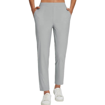 🔥⏳BEGRENZTES ANGEBOT 50% RABATT🌞Damen High-Waist-Hose mit Reißverschlusstasche 👖 – 4-Wege-Stretch, Bauchkontrolle, Atmungsaktiv, Schnelltrocknend, 6 Farben, S-3XL