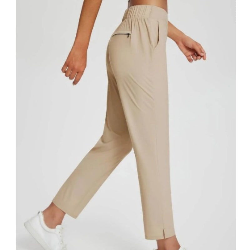 🔥⏳BEGRENZTES ANGEBOT 50% RABATT🌞Damen High-Waist-Hose mit Reißverschlusstasche 👖 – 4-Wege-Stretch, Bauchkontrolle, Atmungsaktiv, Schnelltrocknend, 6 Farben, S-3XL