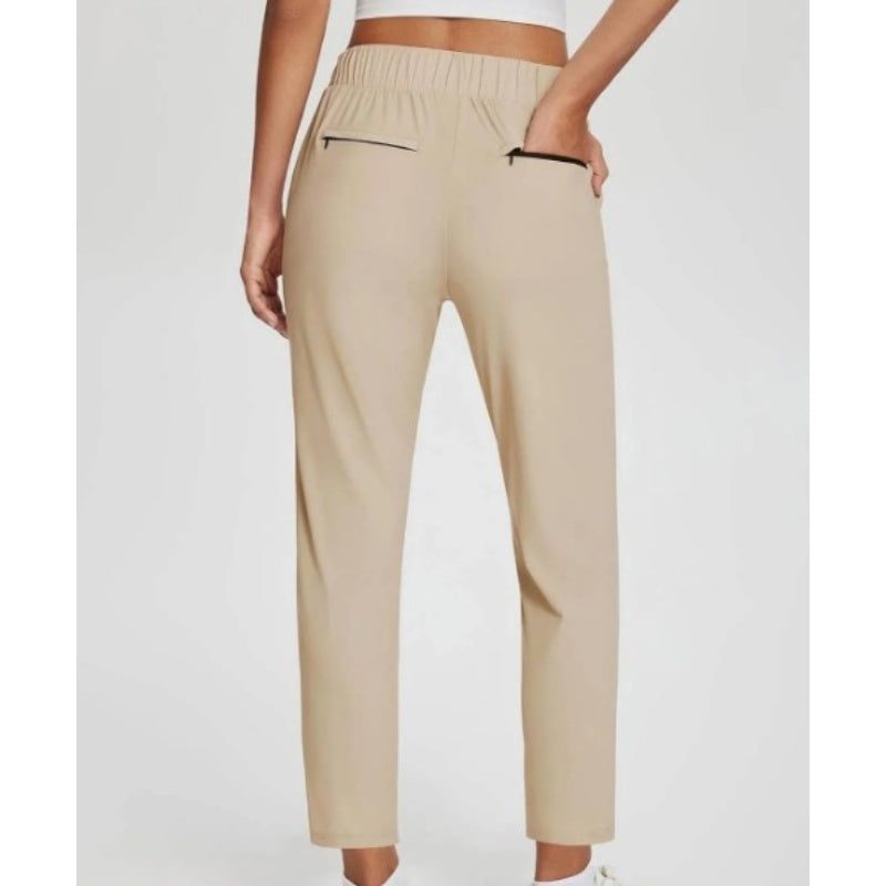🔥⏳BEGRENZTES ANGEBOT 50% RABATT🌞Damen High-Waist-Hose mit Reißverschlusstasche 👖 – 4-Wege-Stretch, Bauchkontrolle, Atmungsaktiv, Schnelltrocknend, 6 Farben, S-3XL