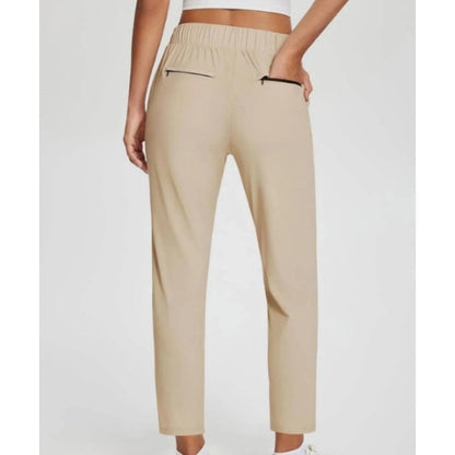 🔥⏳BEGRENZTES ANGEBOT 50% RABATT🌞Damen High-Waist-Hose mit Reißverschlusstasche 👖 – 4-Wege-Stretch, Bauchkontrolle, Atmungsaktiv, Schnelltrocknend, 6 Farben, S-3XL