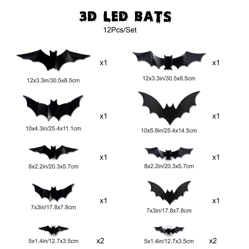 🦇Buy More Save More🎃Halloween 3D Lighted Bats