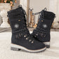 🎁Heißer Verkauf 50% RABATT🔥Wasserdichte Knie-Schneestiefel für Damen👢