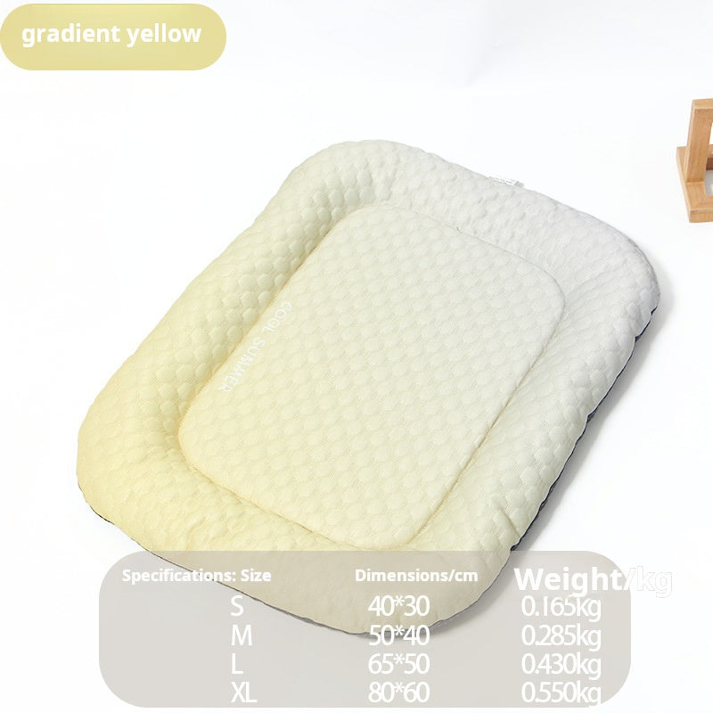 Gradient Ice Silk Pet Cooling Pad Washable Summer Mat For Dogs Cats Indoor Travel