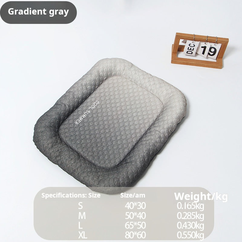 Gradient Ice Silk Pet Cooling Pad Washable Summer Mat For Dogs Cats Indoor Travel