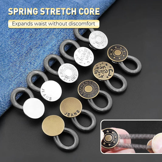 ⏳Zeitlich begrenzt 50 % Rabatt⏰Gefederter Metall-Taillenverlängerer-Knopf für Jeans🪢