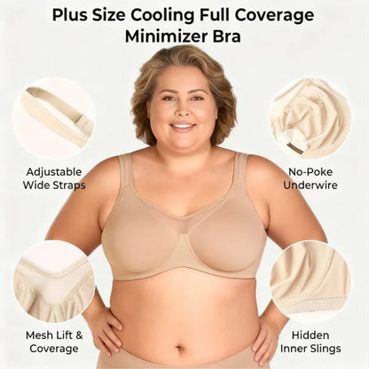 ⏳Last Day Special Price💐Women's Elegant Sheer Full Coverage Plus Size Bra👍