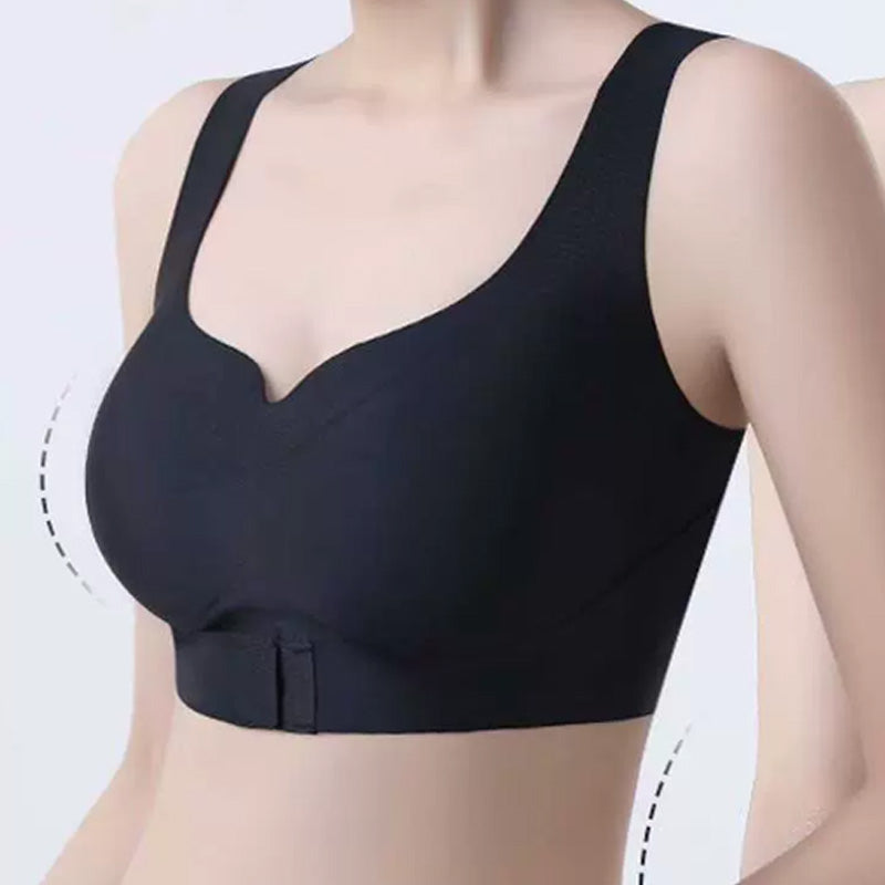 Women's Front Closure Seamless Back Support Posture Bra