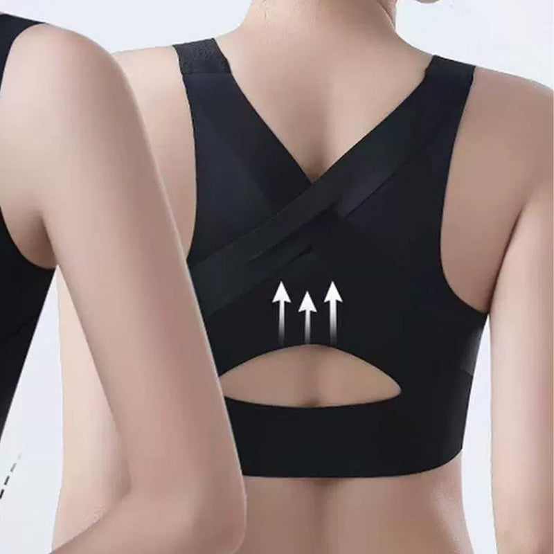 Women's Front Closure Seamless Back Support Posture Bra