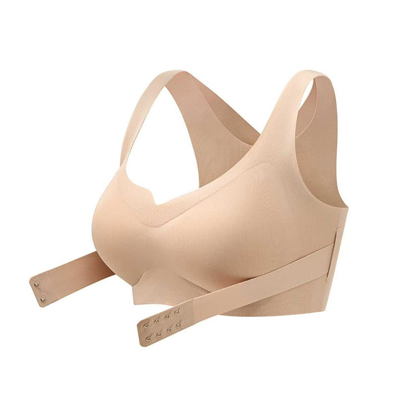 Women's Front Closure Seamless Back Support Posture Bra