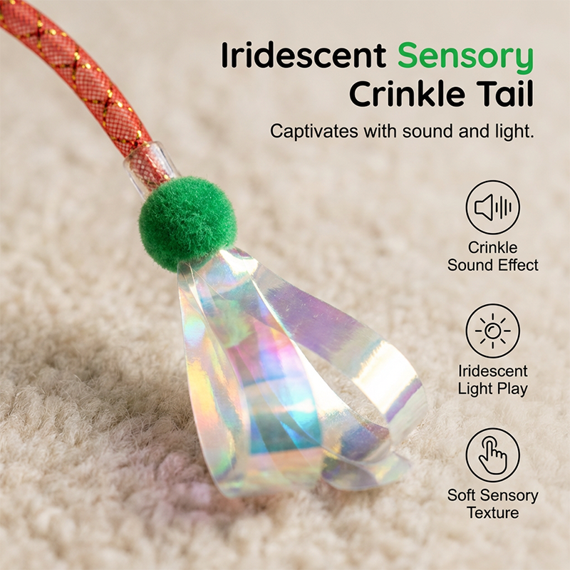 Smart Interactive Electric Cat Toy Ball With Simulated Tail For Indoor Cats