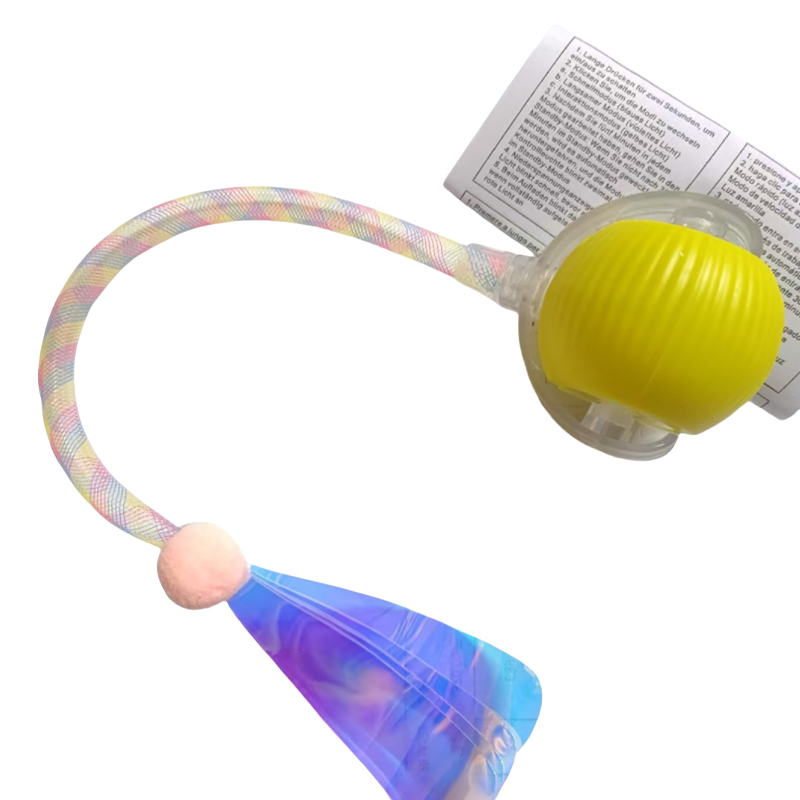 Smart Interactive Electric Cat Toy Ball With Simulated Tail For Indoor Cats