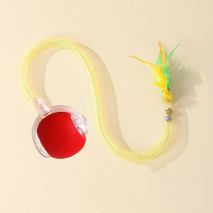 Smart Interactive Electric Cat Toy Ball With Simulated Tail For Indoor Cats