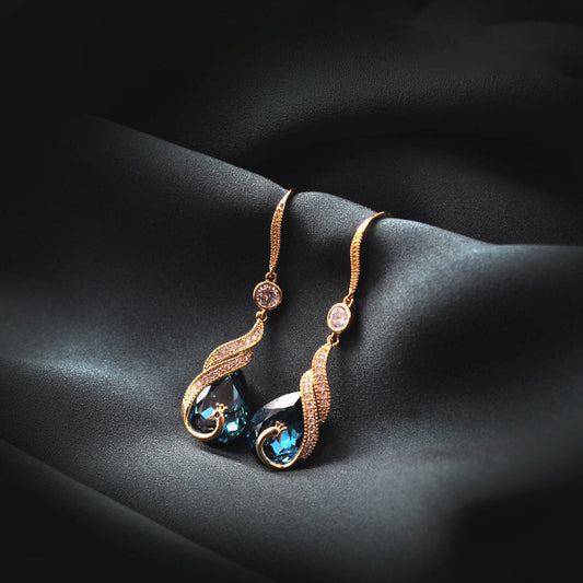 🦚 50% OFF NOW!✨ Phoenix Peacock Earrings – AAA CZ Gems & Lightweight Design – Elegant Gold Plated Statement Jewelry 💎